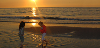 Kinderen op het strand